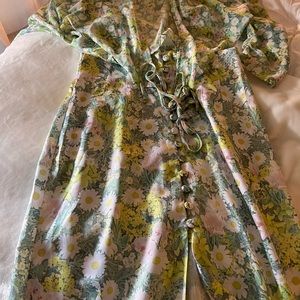 Zara matching sheer top and skirt